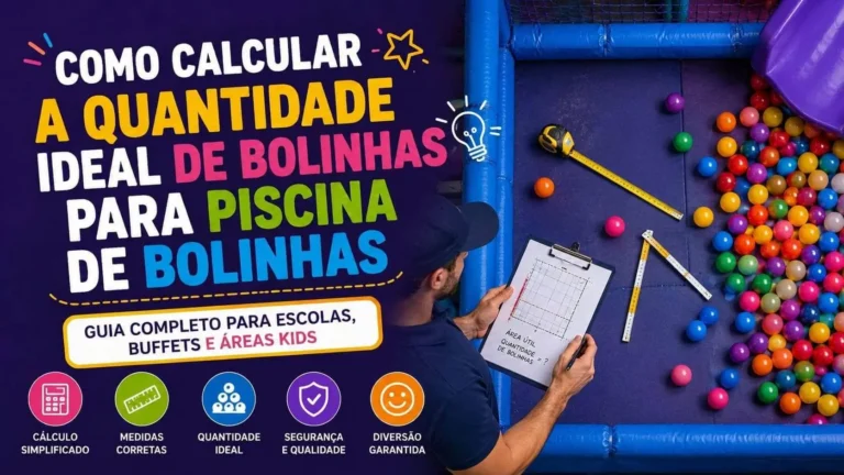 Como calcular a quantidade ideal de bolinhas para Piscina de Bolinhas | Calculadora Play&Cia Brinquedos